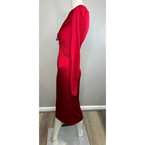 VERSACE Embellished twist-front jersey midi dress IT40/US4 $2490 - Picture 6 of 10